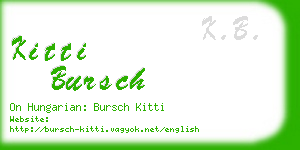 kitti bursch business card